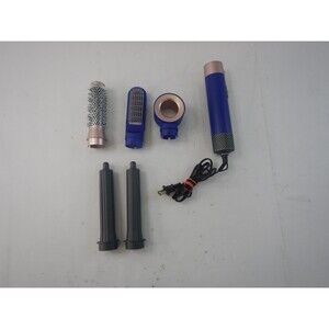 Monelos 5 in 1 Hair Straightening & Curling Styler, RoseGold/Blue